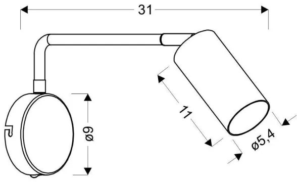 Lampada da muro TINA 1xGU10/15W/230V nero/oro