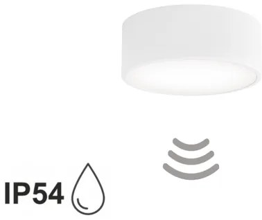 Plafoniera da bagno con sensore CLEO 1xE27/24W/230V Ø 20 cm IP54 bianca