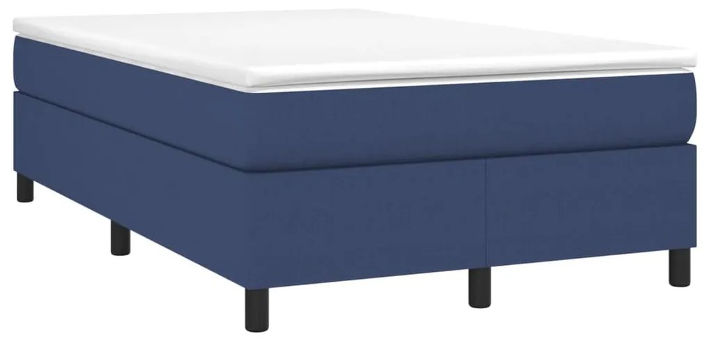 Giroletto a molle con materasso blu 120x190 cm in tessuto