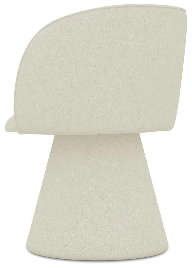 Sedia da pranzo color crema in imbottito Maia – Makamii