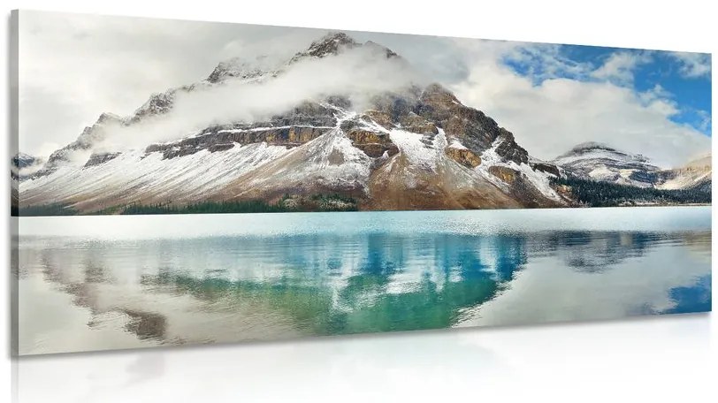 Quadro su tela – Lago vicino a una splendida montagna
