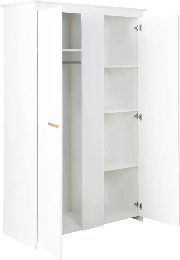 Armadio per bambini bianco 119x190x52 cm Anton – Roba