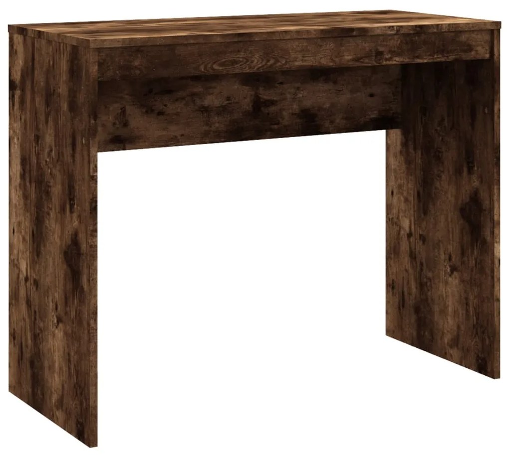 Scrivania rovere fumo 90x40x72 cm in legno multistrato