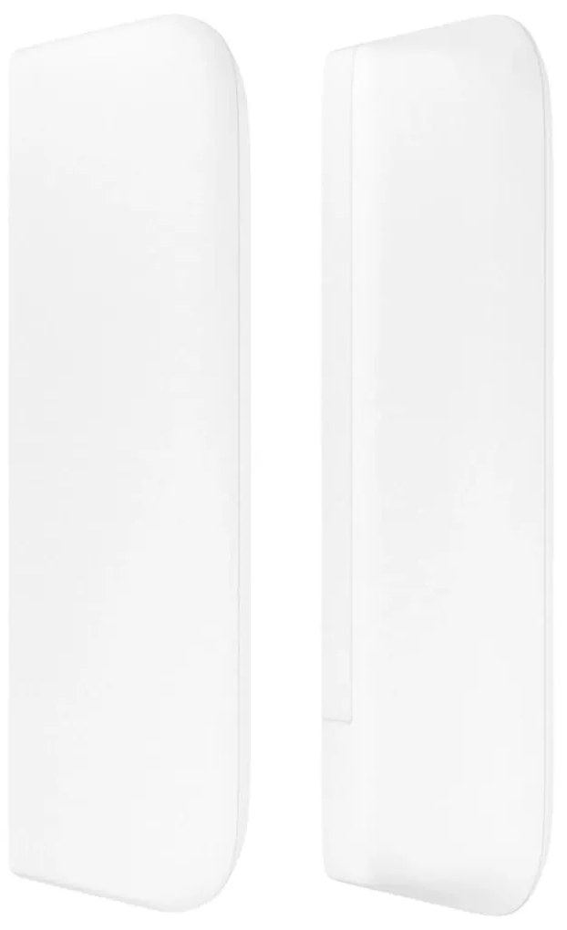 Testiera ad orecchio bianca 203x16x78/88 cm in similpelle