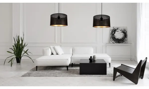 Lampadario a sospensione con filo ALDO 2xE27/60W/230V ragno nero