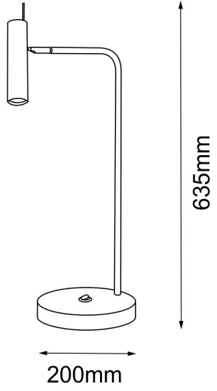 Amplex 8909 - Lampada da tavolo AMOS 1xGU10/15W/230V nero