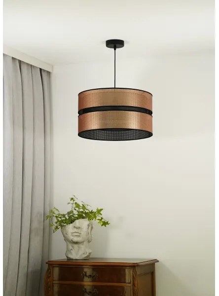 Duolla - Lampadario a sospensione con filo COPPER SHINY 1xE27/15W/230V diametro 40 cm rame/nero