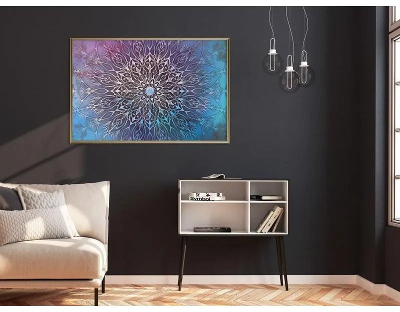 Poster Blue and Pink Mandala