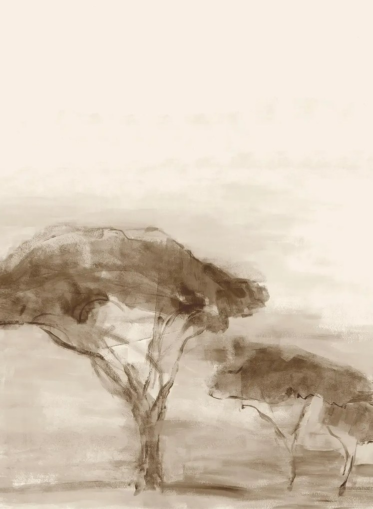 Coordonne Carta da parati panoramica Serengueti - Sepia