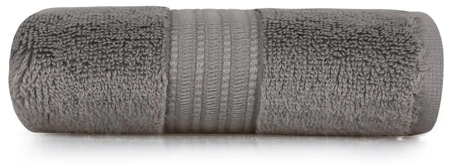 Asciugamano in cotone grigio scuro 50x30 cm Chicago - Foutastic