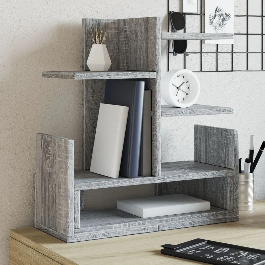 Organizer Scrivania Grigio Sonoma 49x20x52,5 Cm Multistrato /