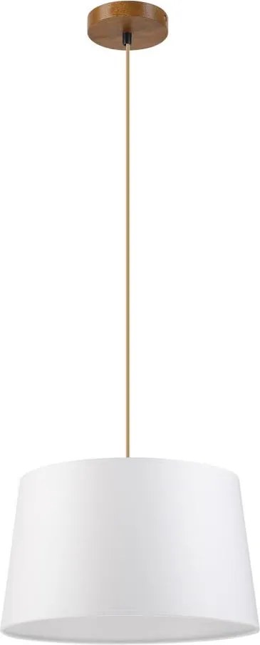 Lampada sospesa su cavo AIDA 1xE27/60W/230V Ø 35 cm rovere/marrone/bianco