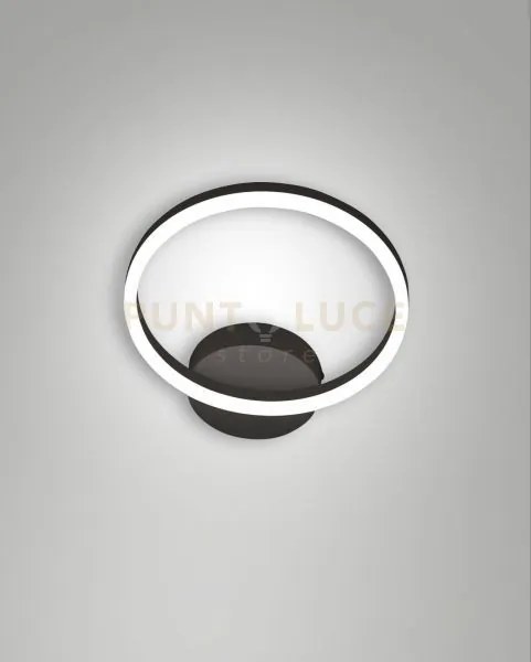 Giotto applique nera d.30cm led 3000k - 18w - 1890 lm dimmerabile ...