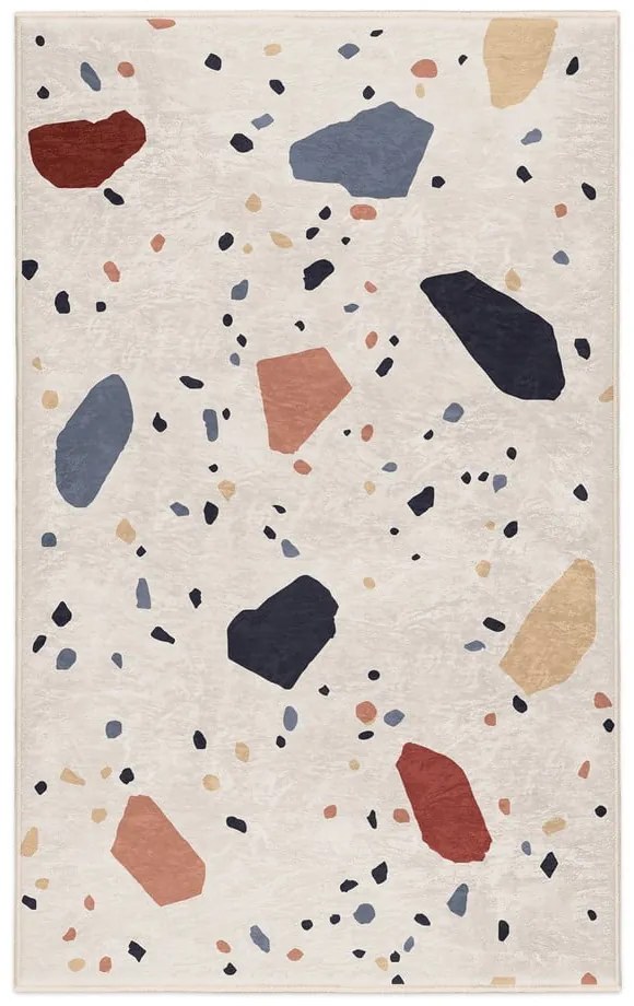 Tappeto color crema lavabile 80x150 cm Cracked Terrazzo – Mila Home