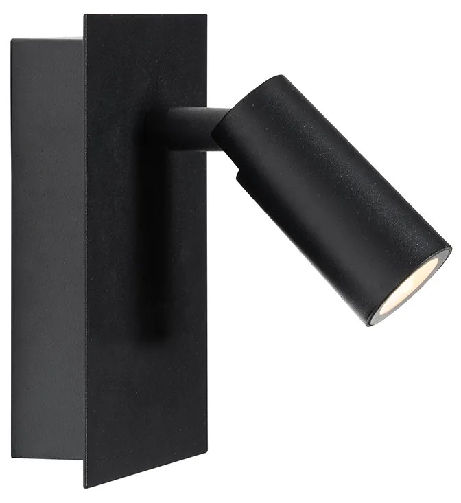 Lampada da parete per esterni moderna nera con LED IP54 - Simon