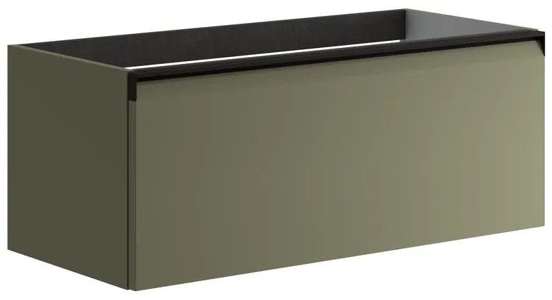 Mobile da bagno sotto lavabo Fusion verde salvia opaco L 99.5 x H 40 x P 45.5 cm 1 cassetto, lavabo non incluso