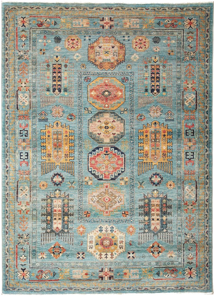 Samarkand Tappeto orientale 200 x 150 Grigio (Pakistan) Annodato A Mano