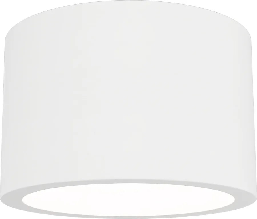 Plafoniera Tonda da Soffitto GX53 in Gesso Pitturabile - Serie VOLUMI