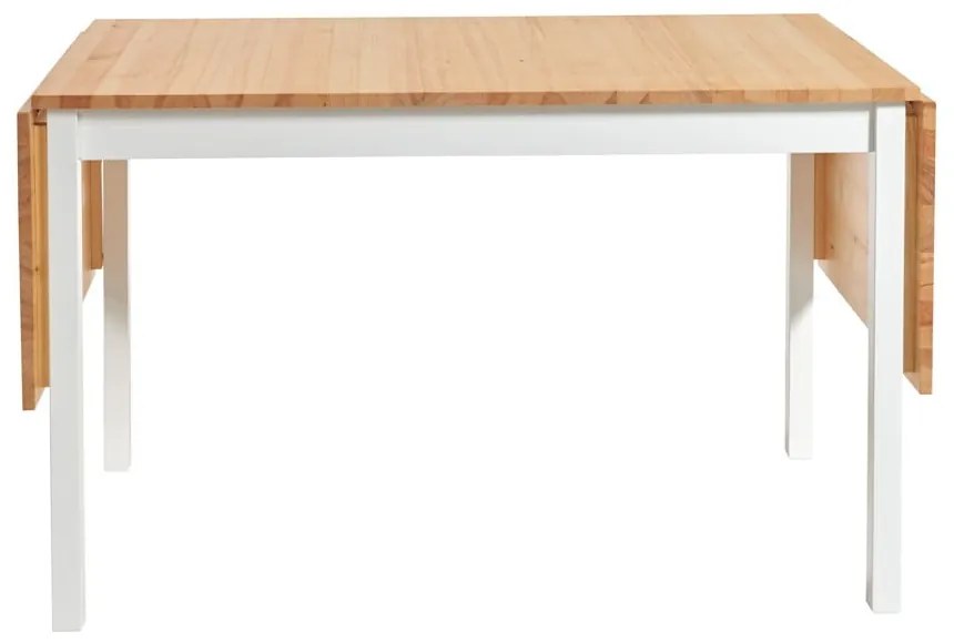 Tavolo da pranzo pieghevole in pino con struttura bianca , 120 (200) x 70 cm Brisbane - Bonami Essentials