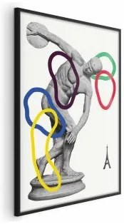 Poster - Collage Graphic - Discus Thrower - Sculpture Cornice nera 40x60