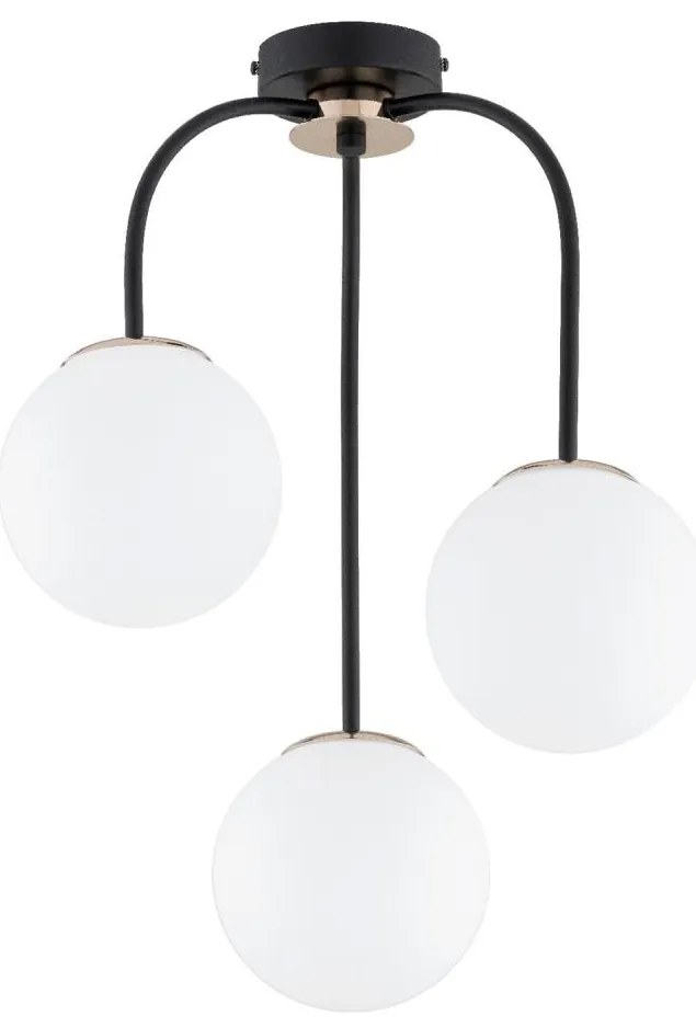 Lampadario a plafone GAMMA 3xE14/10W/230V nero/oro