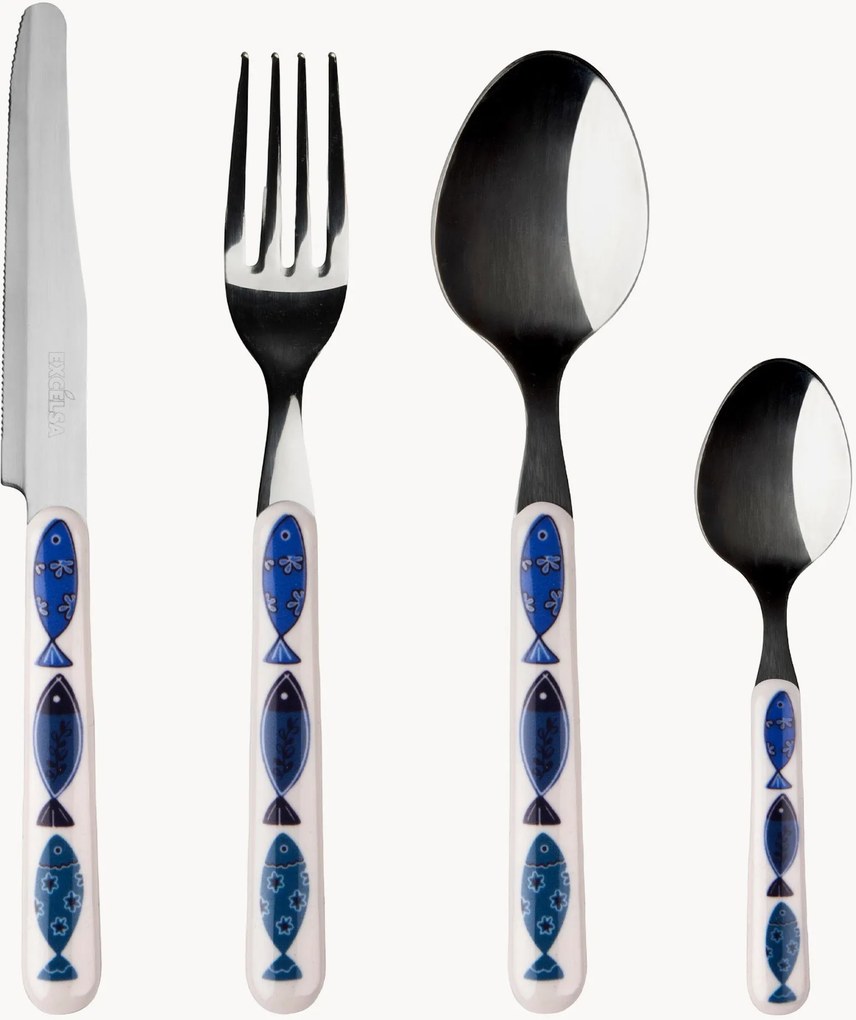 Set di 24 posate in acciaio inossidabile lucido Ocean, 6 persone