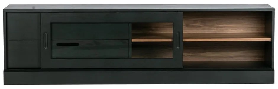 Tavolo TV in pino nero 180x50 cm James - WOOOD