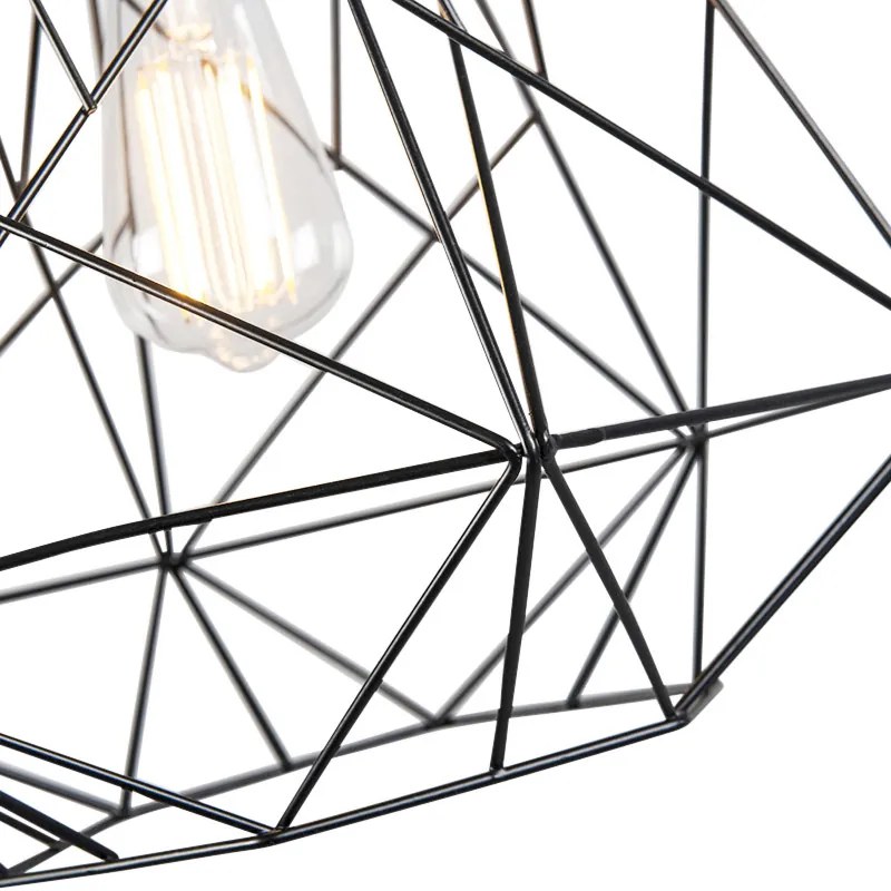 Lampada a sospensione industriale smart nera con WiFi ST64 - Framework Basic