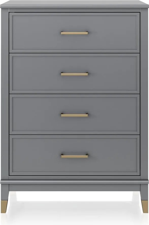 Cassettiera grigia , 75 x 106 cm Westerleigh - CosmoLiving by Cosmopolitan