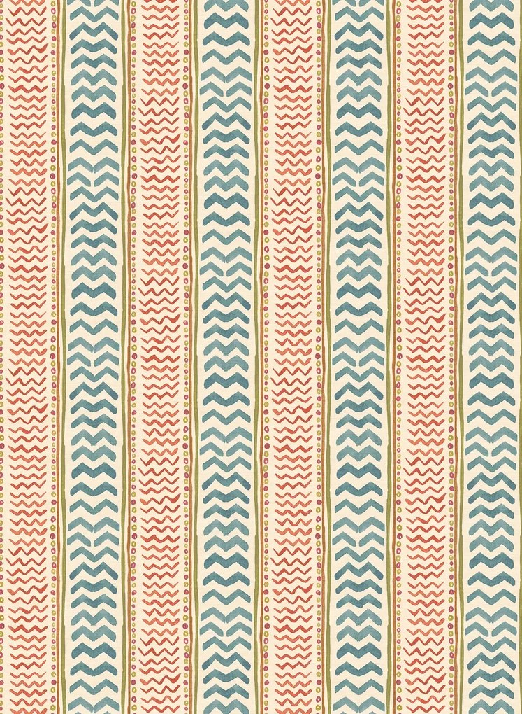 GP & J Baker Carta da parati Wriggle Room - Teal/ Spice
