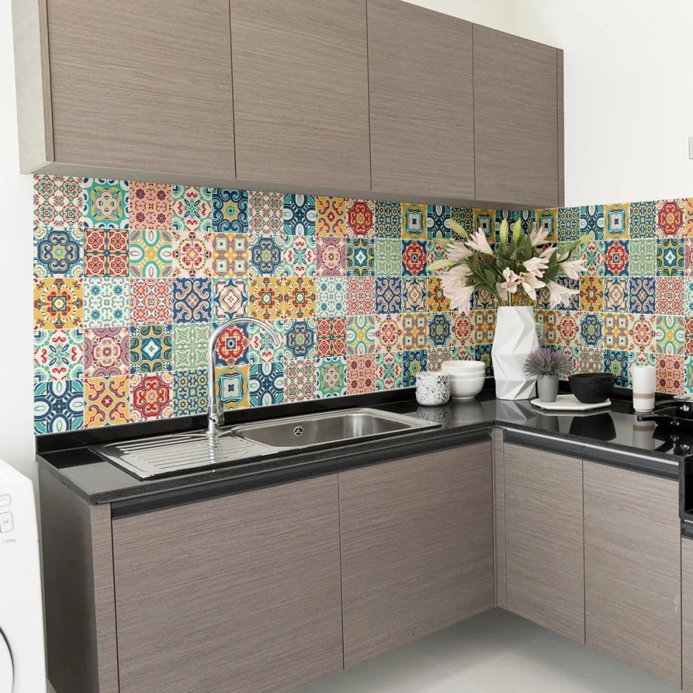 Set di 60 adesivi murali decorativi, 10 x 10 cm Montanares - Ambiance