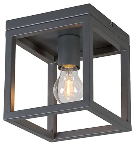 Plafoniera industriale grigio scuro - Cage