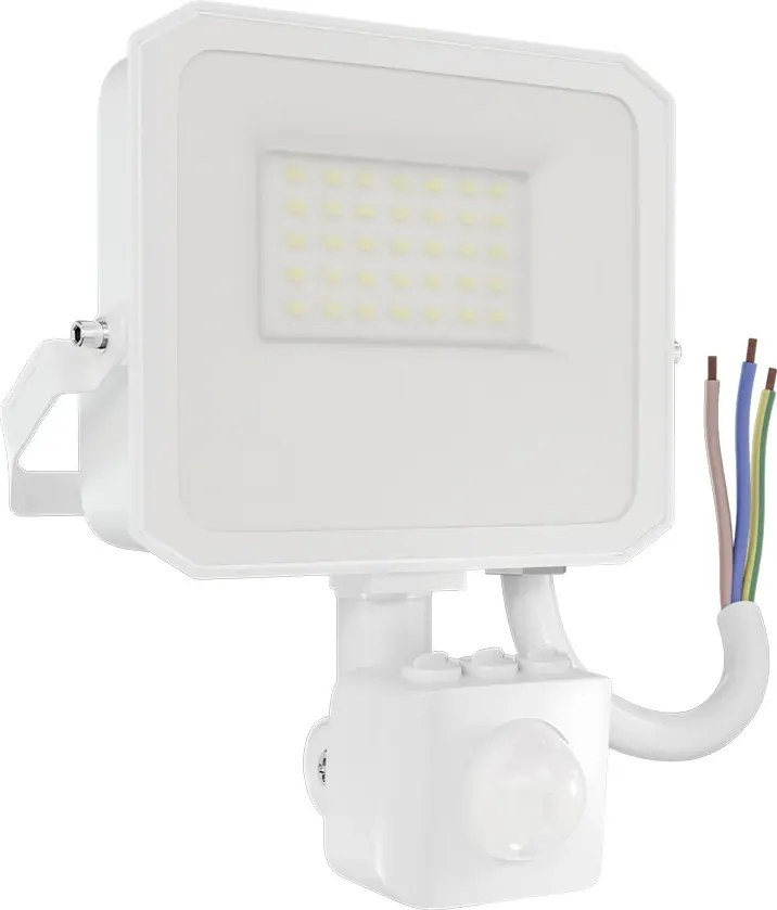 Faro LED 20W IP65 Bianco con Sensore di Movimento e OSRAM chip LED Colore Bianco Caldo 3.000K