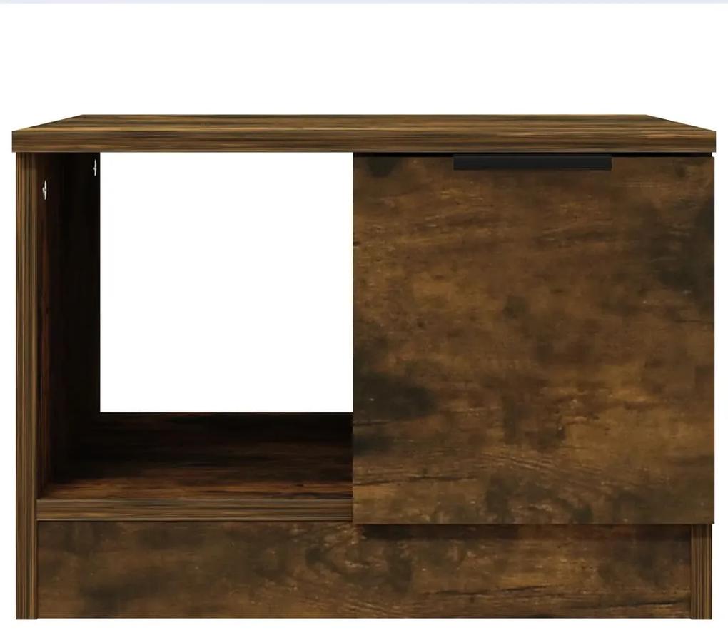Tavolino da salotto rovere fumo 50x50x36cm in legno multistrato