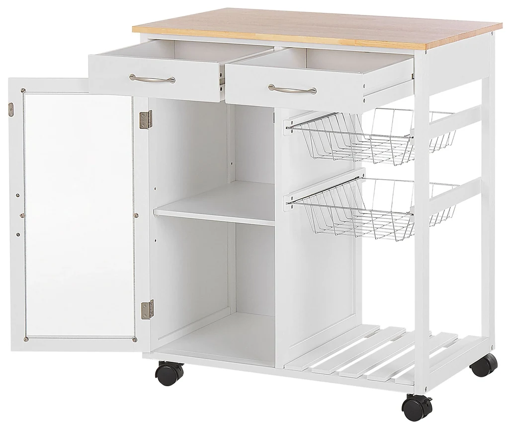 Carrello da cucina bianco BOVES Beliani