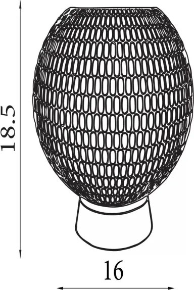 Searchlight EU67008AB - Lampada da tavolo a LED MILA LED/0,6W/3xAAA marrone