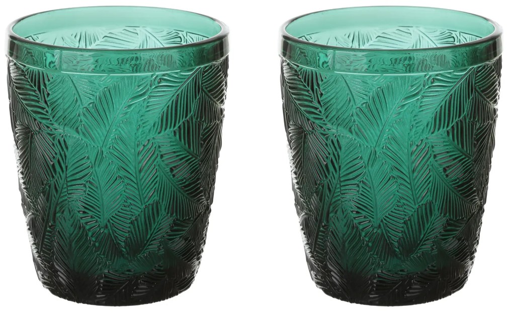 Set 2 bicchieri vetro verde Oasi