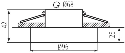 Kanlux 35287 - Lampada da incasso ELICEO GU10/10W bianco/oro