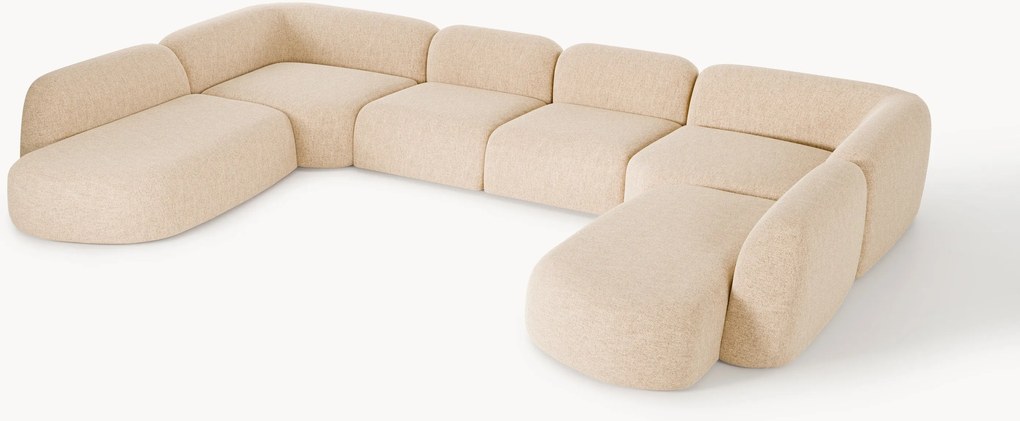 Divano componibile XL in bouclé Wolke