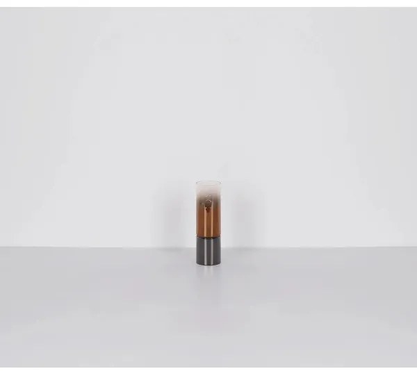 Globo 21000TG - Lampada da tavolo ANNIKA 1xE27/25W/230V diametro 9 cm nero/rame