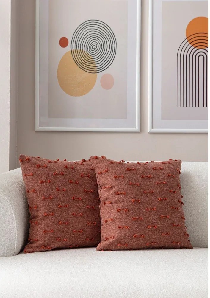 Federe decorative in set 2 pz 43x43 cm Tuffet – Mioli Decor