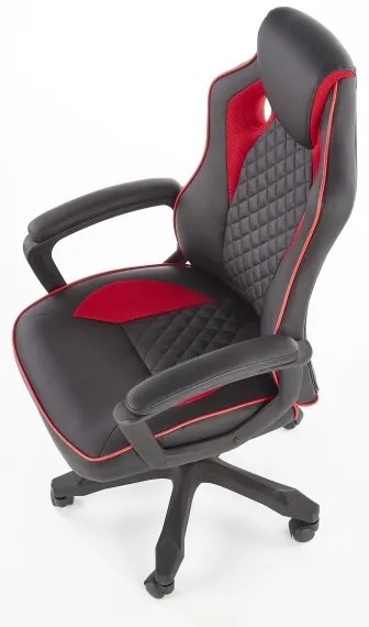 Sedia da ufficio HELO nera/rossa