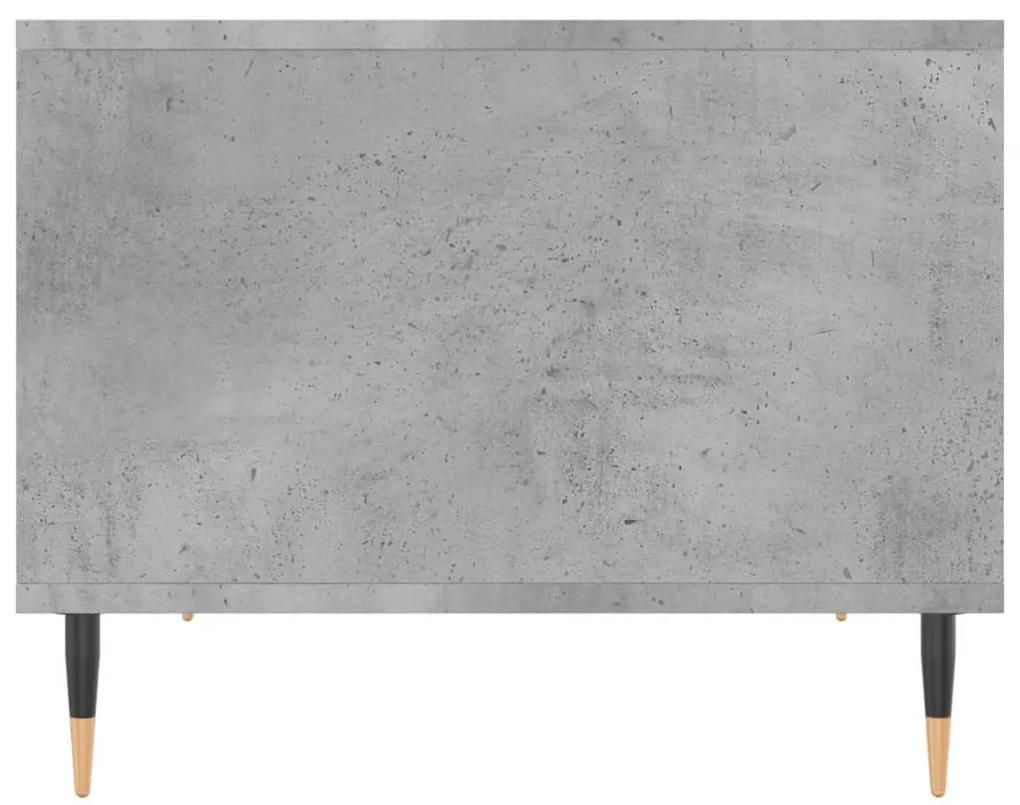 Tavolino da salotto grigio cemento 60x50x40cm legno multistrato