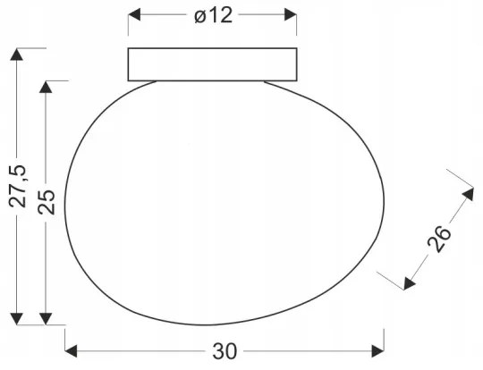 Plafoniera STONES 1xE27/40W/230V diametro 30 cm