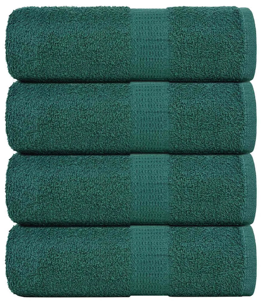 Asciugamani Per Sapone 4 Pz Verde 30x30cm 360g/m² 100% Cotone /