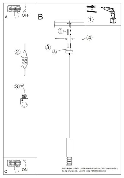 Sollux SL.1686 - Lampadario a sospensione con filo LAMI 1xGU10/10W/230V bianco