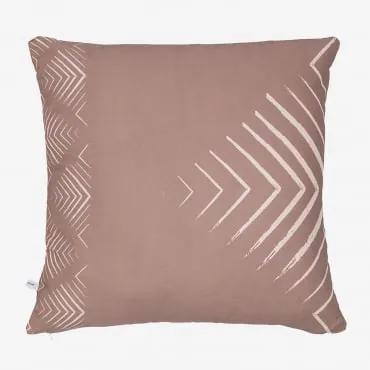 Federa per cuscino quadrata in cotone (60x60 cm) Alikas Style Marrone - Sklum
