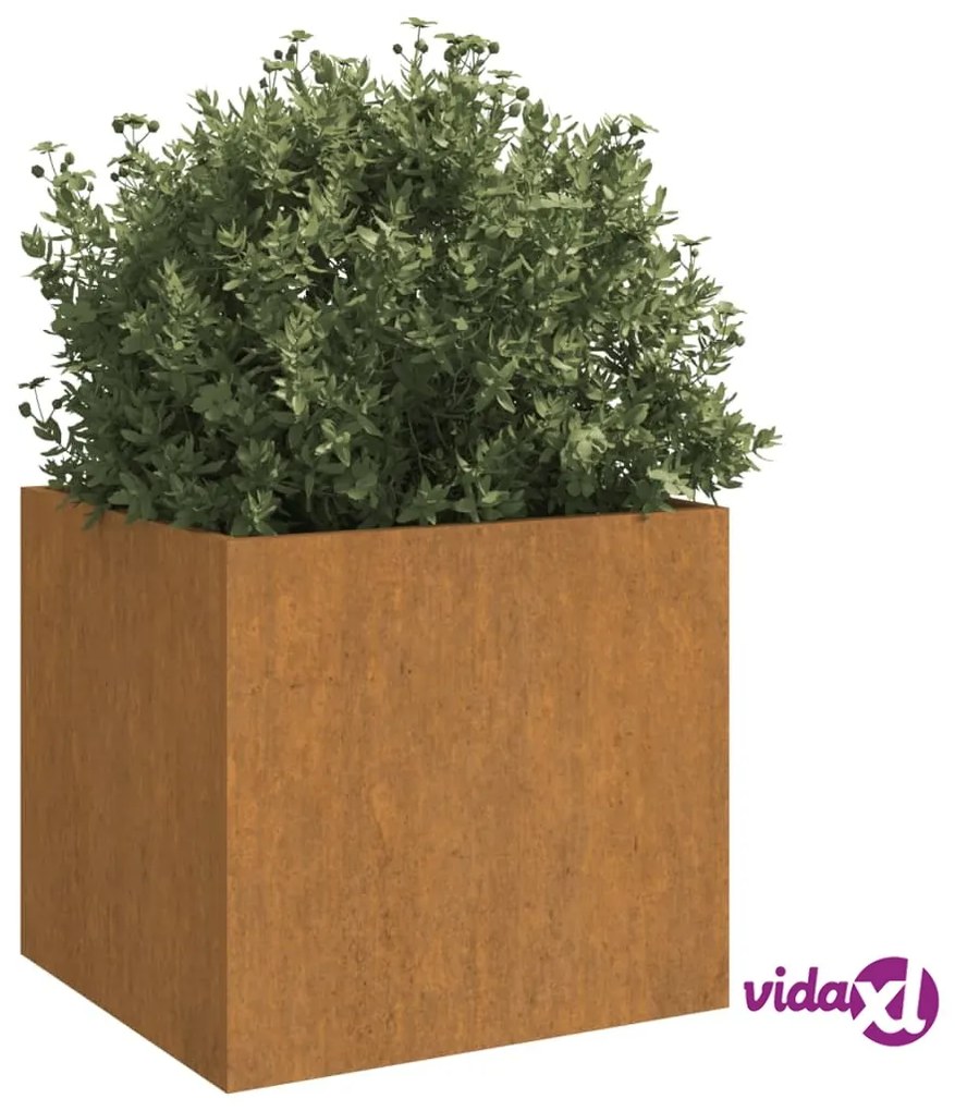 vidaXL Fioriere 2 pz 32x30x29 cm Acciaio Corten