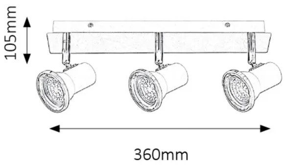 Rabalux 5499 - LED Faretto da bagno STEVE 3xGU10/4,5W/230V