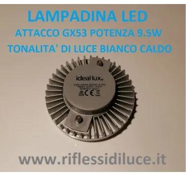 Lampadina led attacco gx53 potenza 9.5w luce calda 3000k